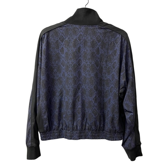 Athleta Brooklyn Track Bomber Python Reptile Print Jacket Size L NEW - Picture 2 of 10